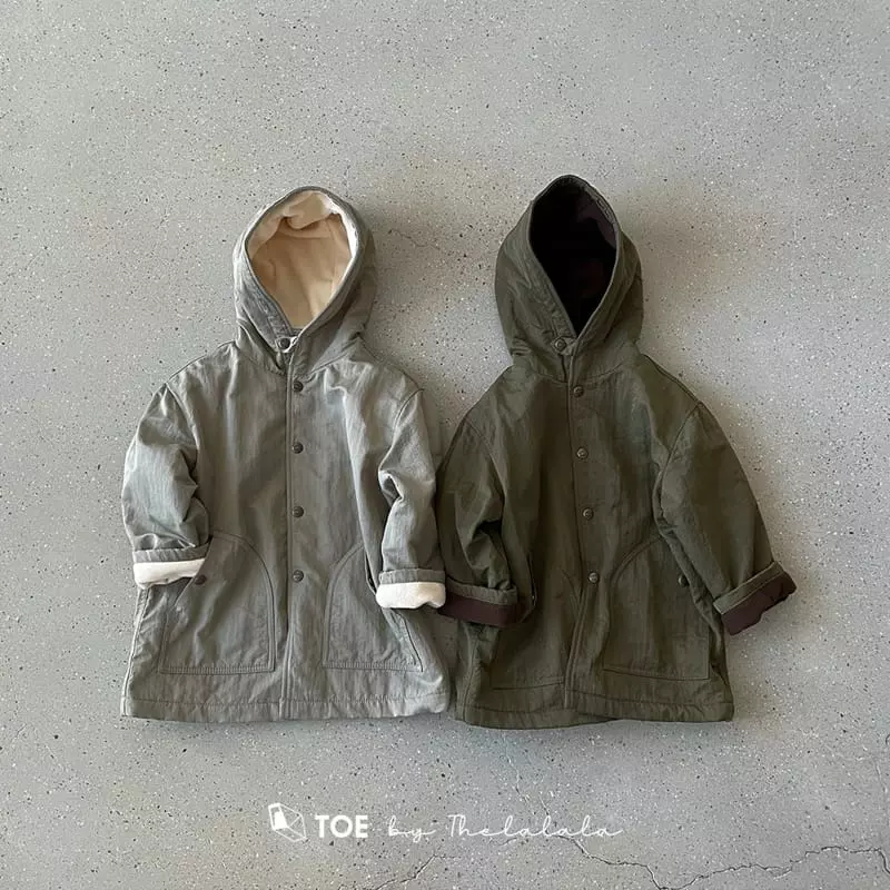 TOE - Korean Children Fashion - #littlefashionista - Happy Twill Hoody Field Jacket