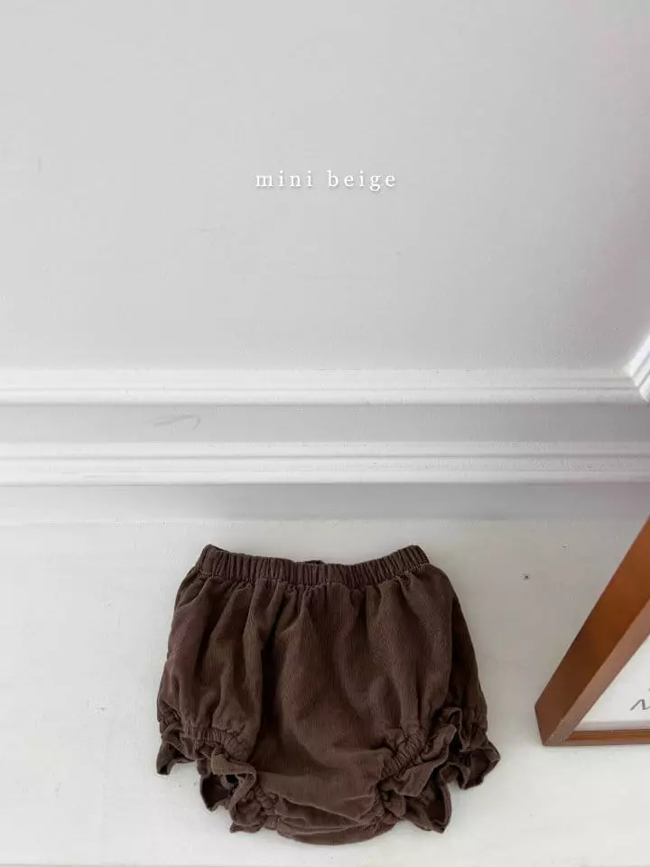 The Beige - Korean Baby Fashion - #babyboutique - Mini Rib Frill Bloomer