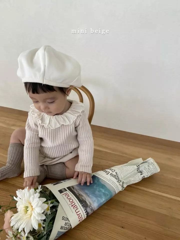The Beige - Korean Baby Fashion - #babyboutique - Mini Whole Collar Tee - 11