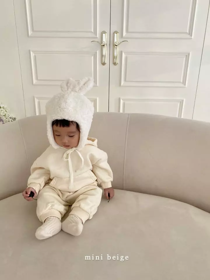 The Beige - Korean Baby Fashion - #babyboutique - Mini Fleece Hoody Set - 9