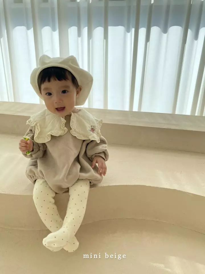 The Beige - Korean Baby Fashion - #babyboutique - Mini Rabbit Embroidery Bodysuit - 6