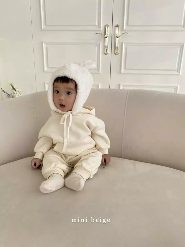 The Beige - Korean Baby Fashion - #babyboutiqueclothing - Mini Fleece Hoody Set - 10