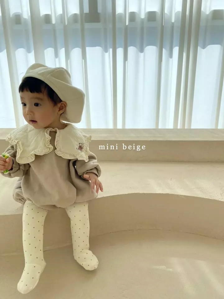 The Beige - Korean Baby Fashion - #babyboutiqueclothing - Mini Rabbit Embroidery Bodysuit - 7