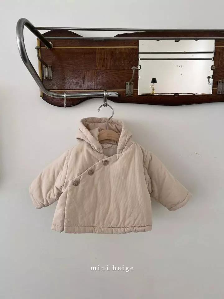 The Beige - Korean Baby Fashion - #babyclothing - Mini Rib Hoody Jacket - 2
