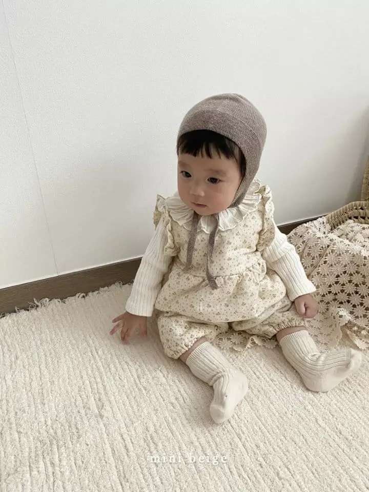The Beige - Korean Baby Fashion - #babyclothing - Mini Bonding Slit Bodysuit - 7