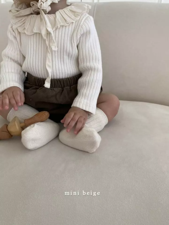 The Beige - Korean Baby Fashion - #babyclothing - Mini Rib Frill Bloomer - 4