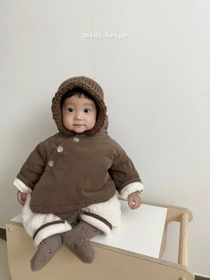 The Beige - Korean Baby Fashion - #babyfashion - Mini Rib Hoody Jacket - 3