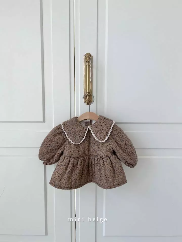 The Beige - Korean Baby Fashion - #babyfashion - Mini Bonding Collar Blouse