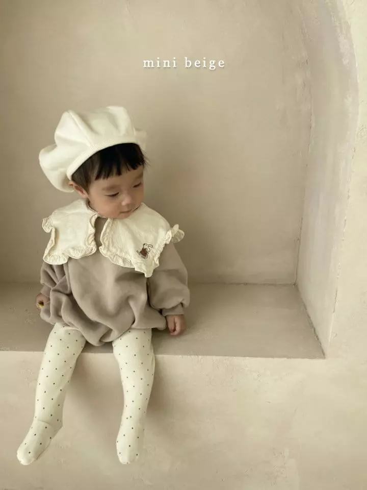 The Beige - Korean Baby Fashion - #babyfashion - Mini Rabbit Embroidery Bodysuit - 9