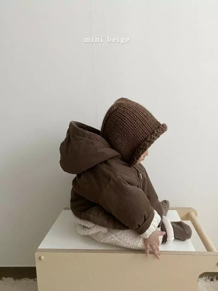 The Beige - Korean Baby Fashion - #babyfashion - Mini Rib Hoody Jacket - 4