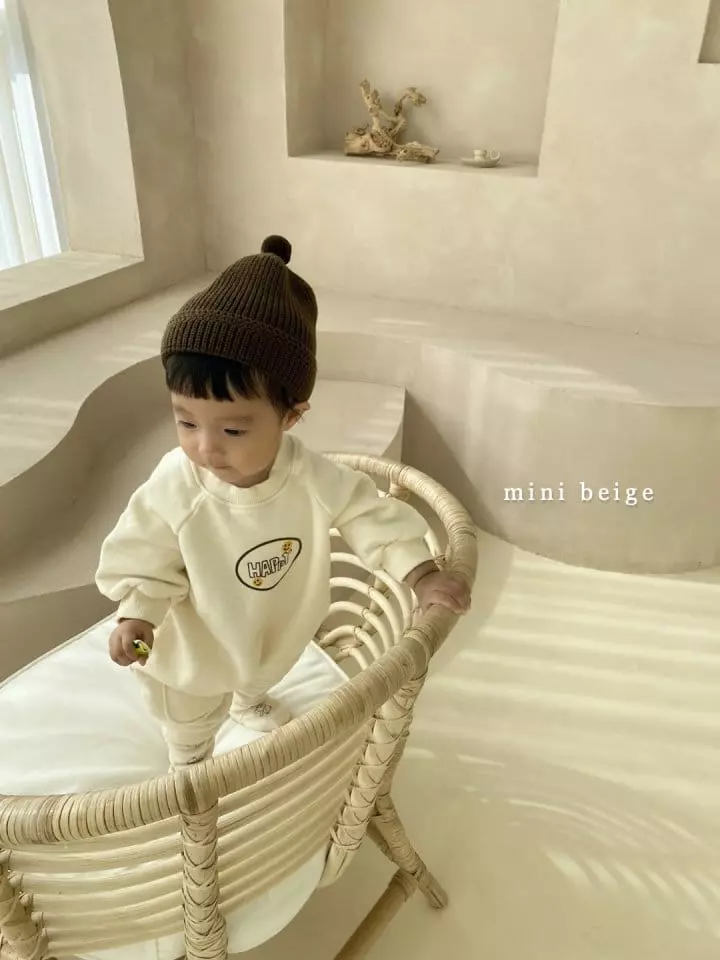 The Beige - Korean Baby Fashion - #babyfever - Mini Stripes Top Bottom Set - 12