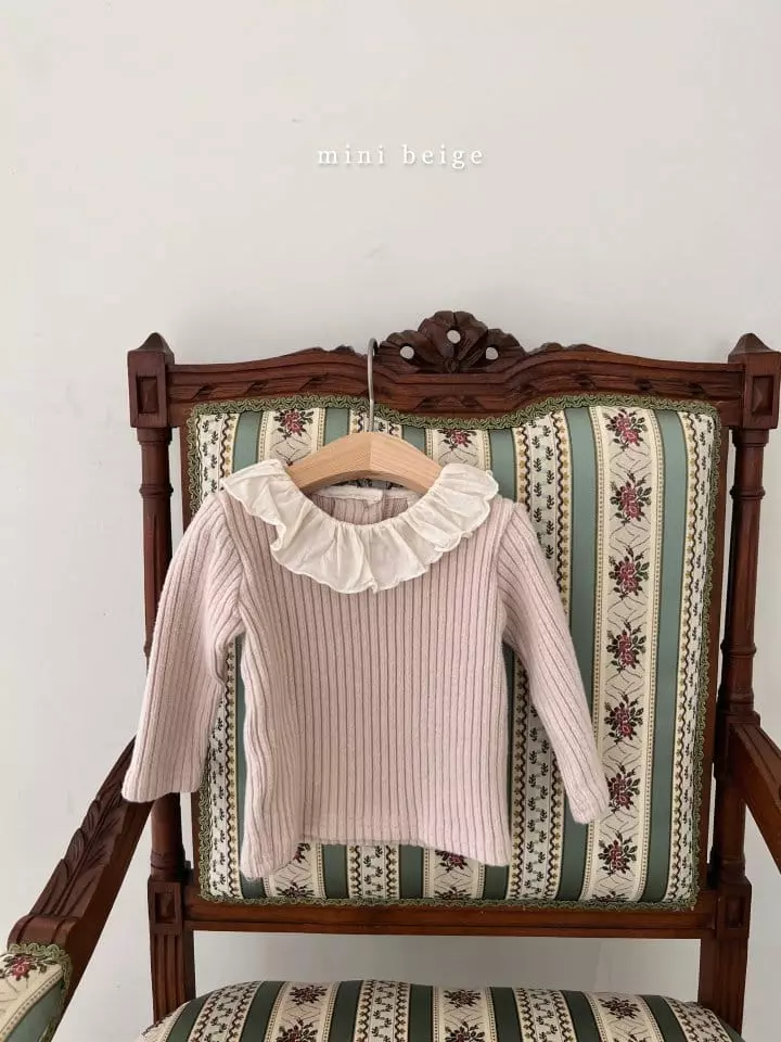 The Beige - Korean Baby Fashion - #babygirlfashion - Mini Whole Collar Tee