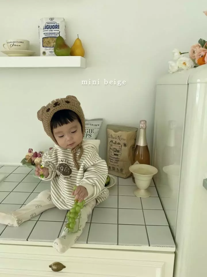 The Beige - Korean Baby Fashion - #babygirlfashion - Mini Stripes Hoody Bodysuit - 8