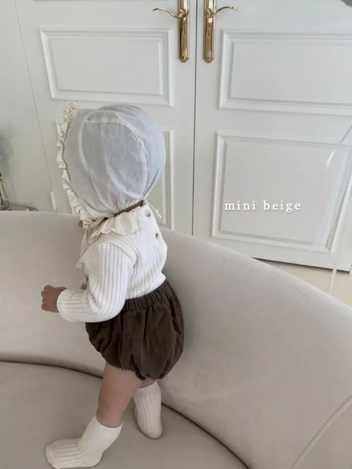 The Beige - Korean Baby Fashion - #babylifestyle - Mini Rib Frill Bloomer - 7