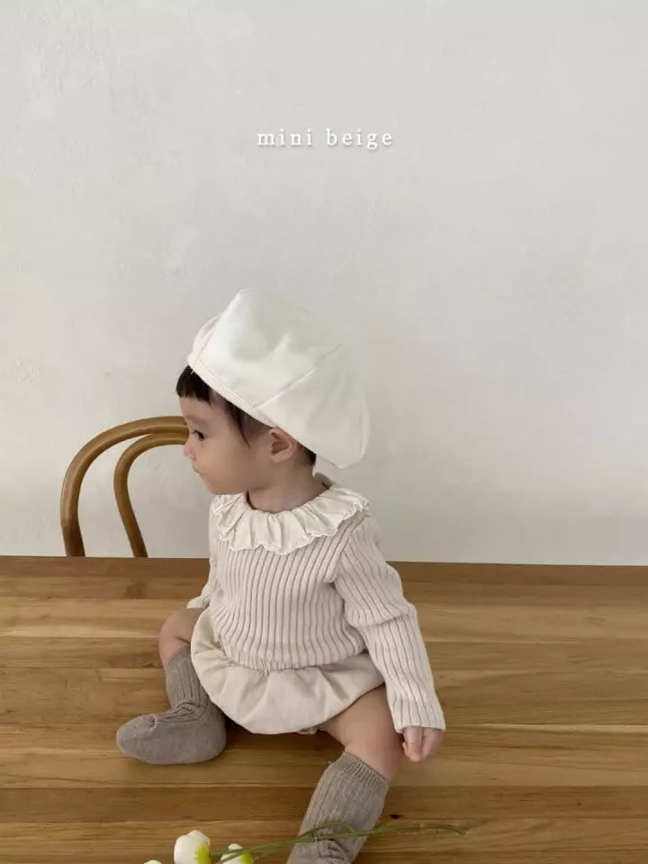 The Beige - Korean Baby Fashion - #babyoninstagram - Mini Whole Collar Tee - 4