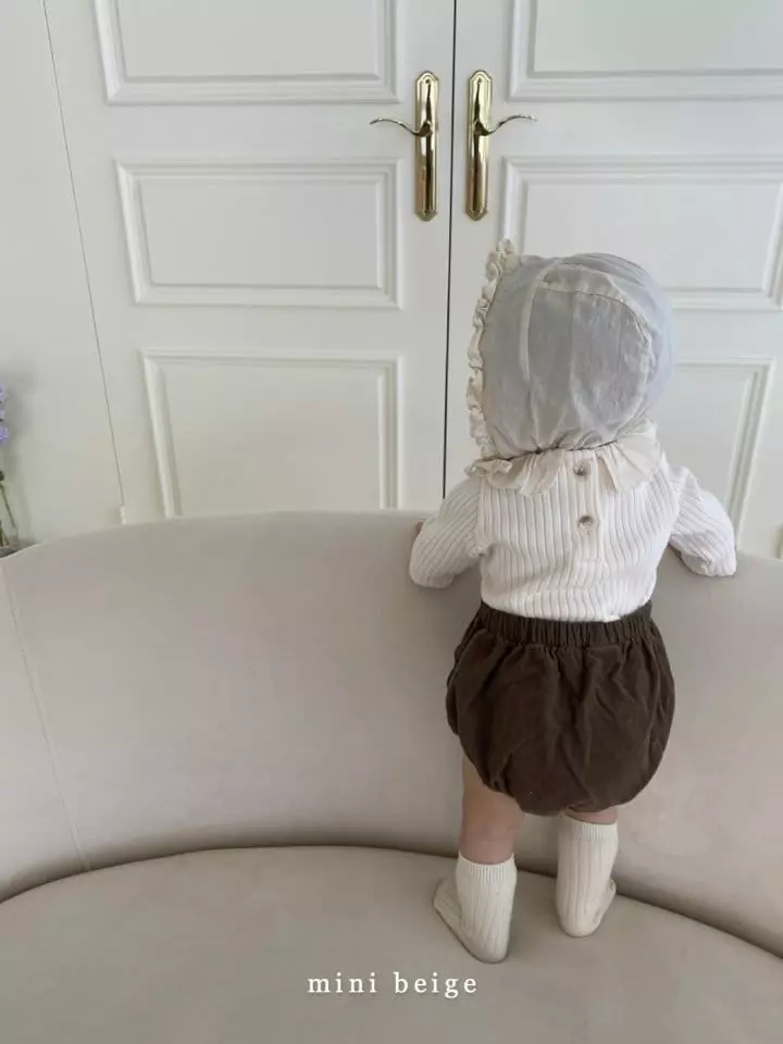 The Beige - Korean Baby Fashion - #babyoutfit - Mini Rib Frill Bloomer - 10