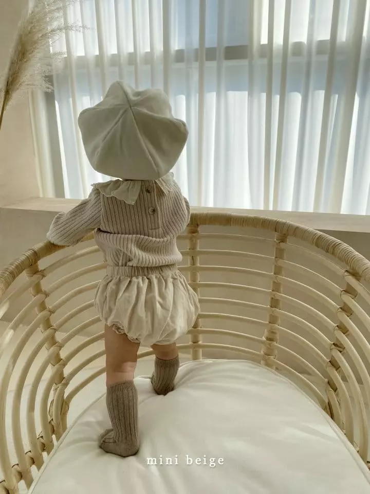 The Beige - Korean Baby Fashion - #babyoutfit - Mini Rib Frill Bloomer - 11