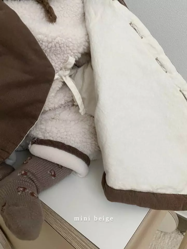 The Beige - Korean Baby Fashion - #babyoutfit - Mini Rib Hoody Jacket - 9