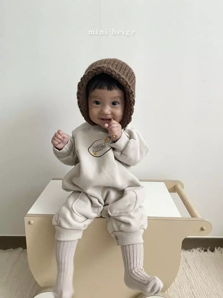 The Beige - Korean Baby Fashion - #babyoutfit - Mini Stripes Top Bottom Set - 3