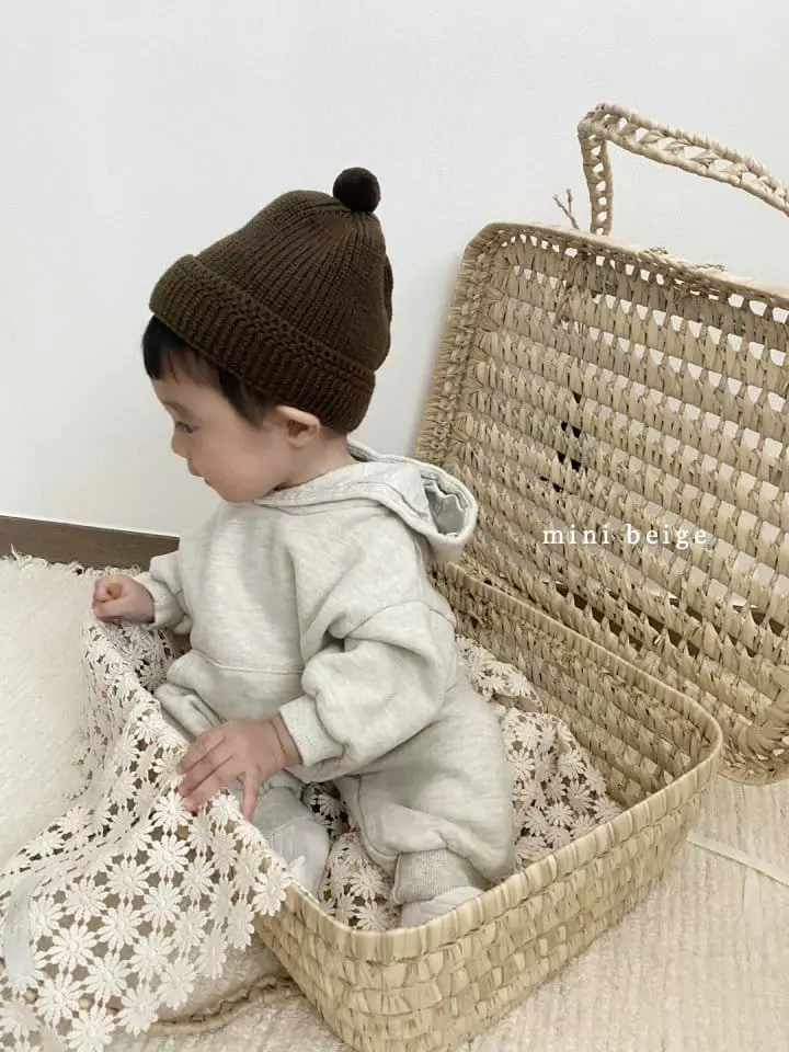 The Beige - Korean Baby Fashion - #babywear - Mini Fleece Hoody Set - 5