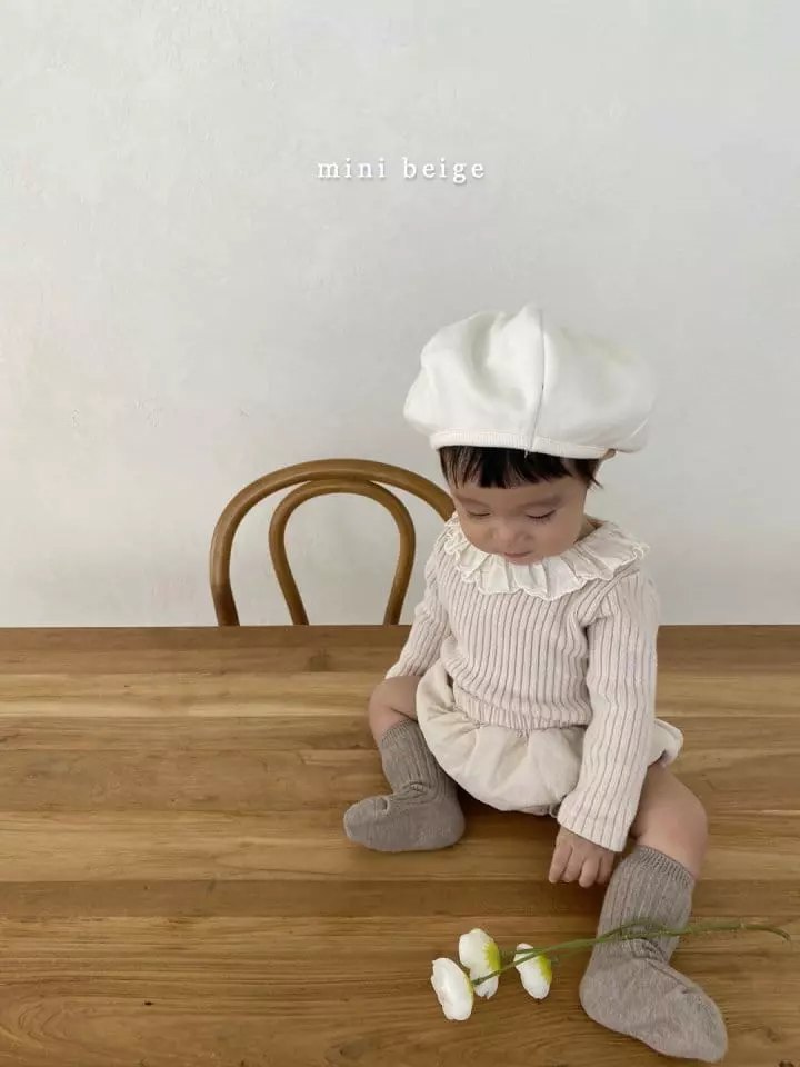 The Beige - Korean Baby Fashion - #onlinebabyboutique - Mini Whole Collar Tee - 8