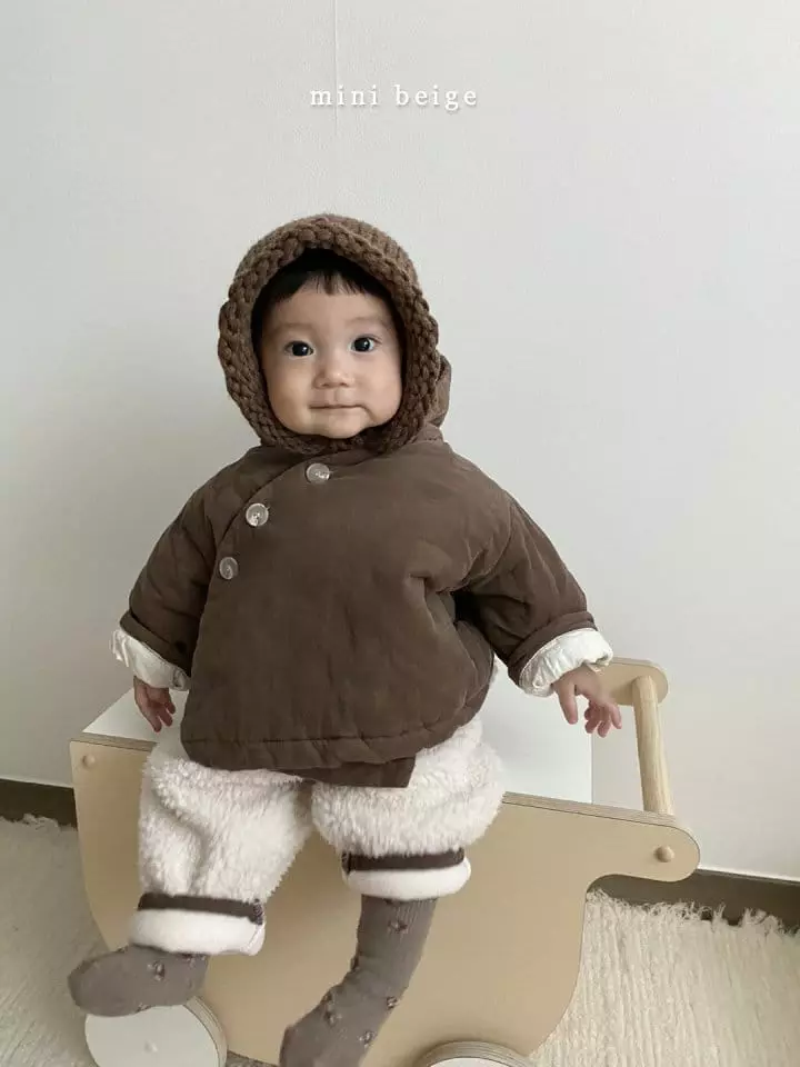 The Beige - Korean Baby Fashion - #onlinebabyboutique - Mini Fleece Top Bottom Set - 7
