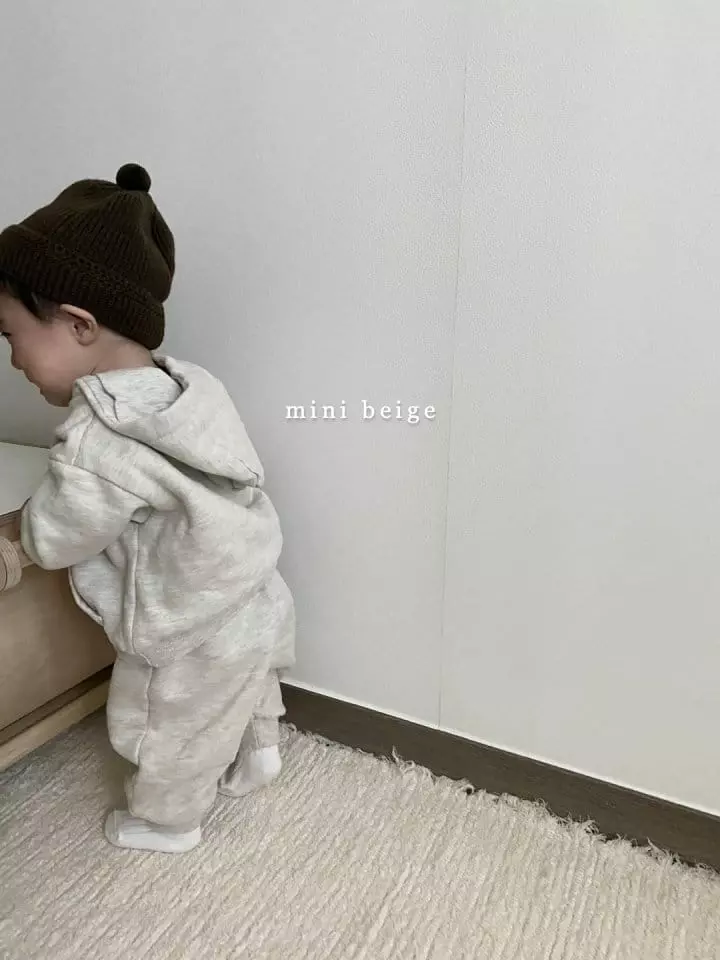 The Beige - Korean Baby Fashion - #onlinebabyboutique - Mini Fleece Hoody Set - 6
