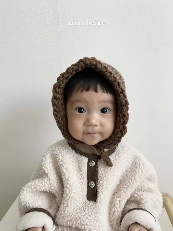 The Beige - Korean Baby Fashion - #onlinebabyshop - Mini Fleece Top Bottom Set - 8