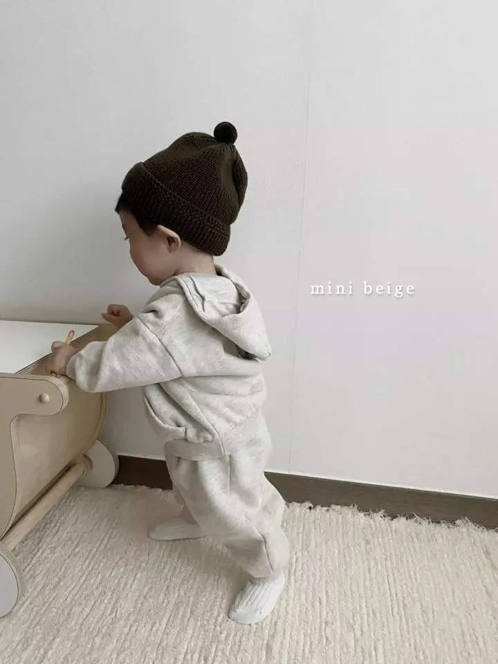 The Beige - Korean Baby Fashion - #onlinebabyshop - Mini Fleece Hoody Set - 7