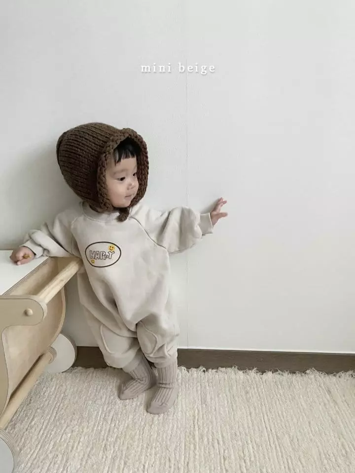 The Beige - Korean Baby Fashion - #onlinebabyshop - Mini Happiness Smile Bodysuit - 5