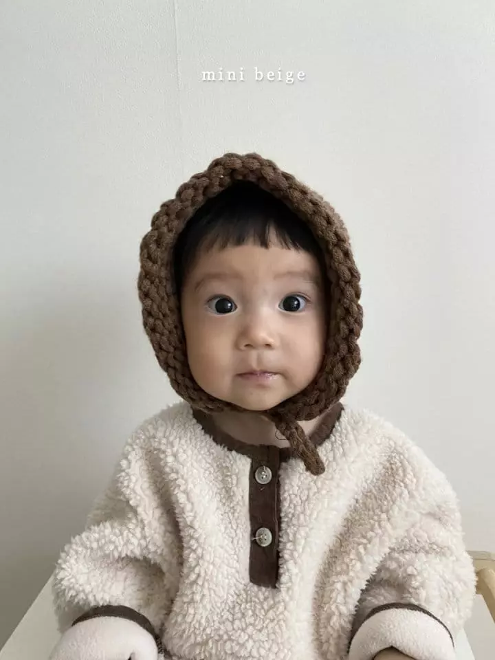 The Beige - Korean Baby Fashion - #smilingbaby - Mini Fleece Top Bottom Set - 9
