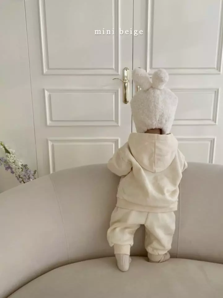 The Beige - Korean Baby Fashion - #smilingbaby - Mini Fleece Hoody Set - 8