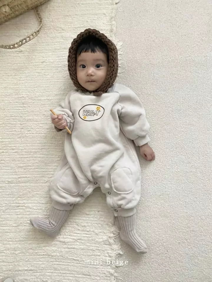 The Beige - Korean Baby Fashion - #smilingbaby - Mini Happiness Smile Bodysuit - 6