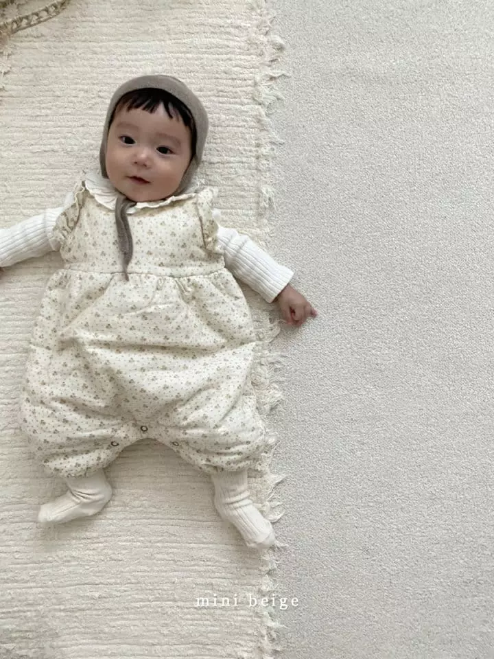 The Beige - Korean Baby Fashion - #onlinebabyshop - Mini Bonding Slit Bodysuit - 4