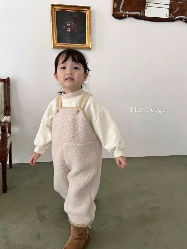 The Beige - Korean Children Fashion - #Kfashion4kids - Fleece Dungarees Pants - 12