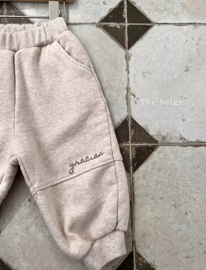The Beige - Korean Children Fashion - #childofig - Fleece Slit Pants - 3