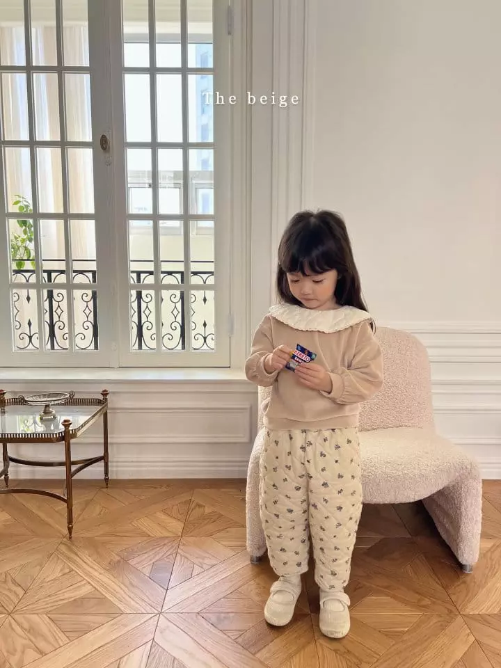 The Beige - Korean Children Fashion - #prettylittlegirls - Flower Quilting Pants - 4