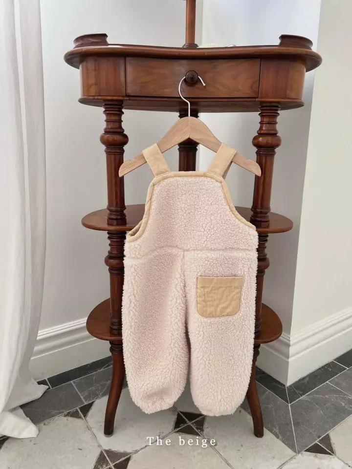 The Beige - Korean Children Fashion - #childrensboutique - Fleece Dungarees Pants - 5