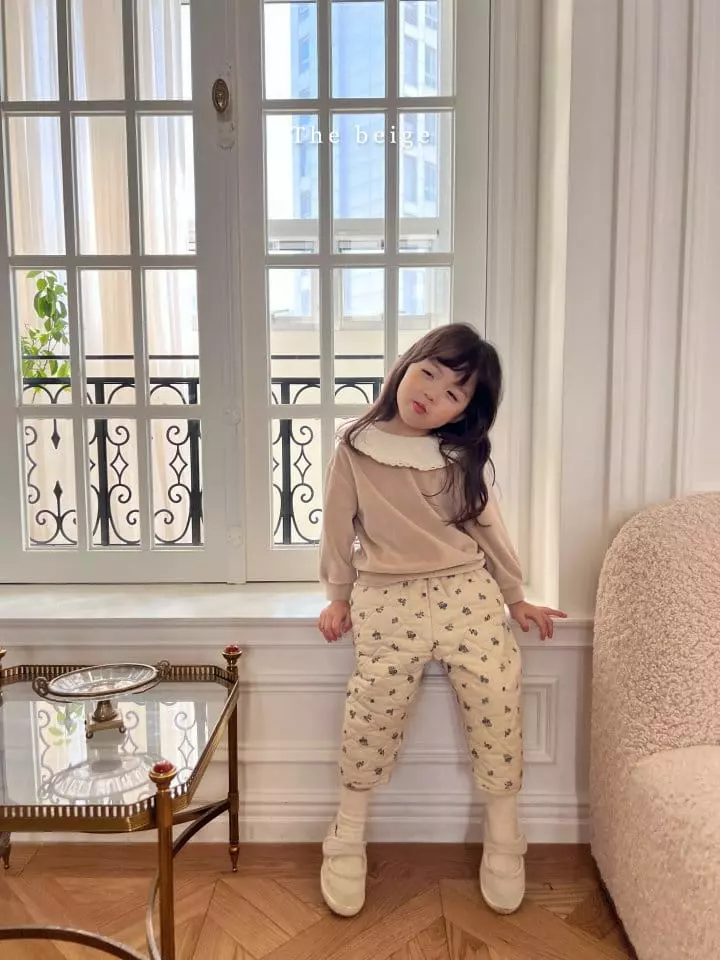 The Beige - Korean Children Fashion - #childrensboutique - Flower Quilting Pants - 6