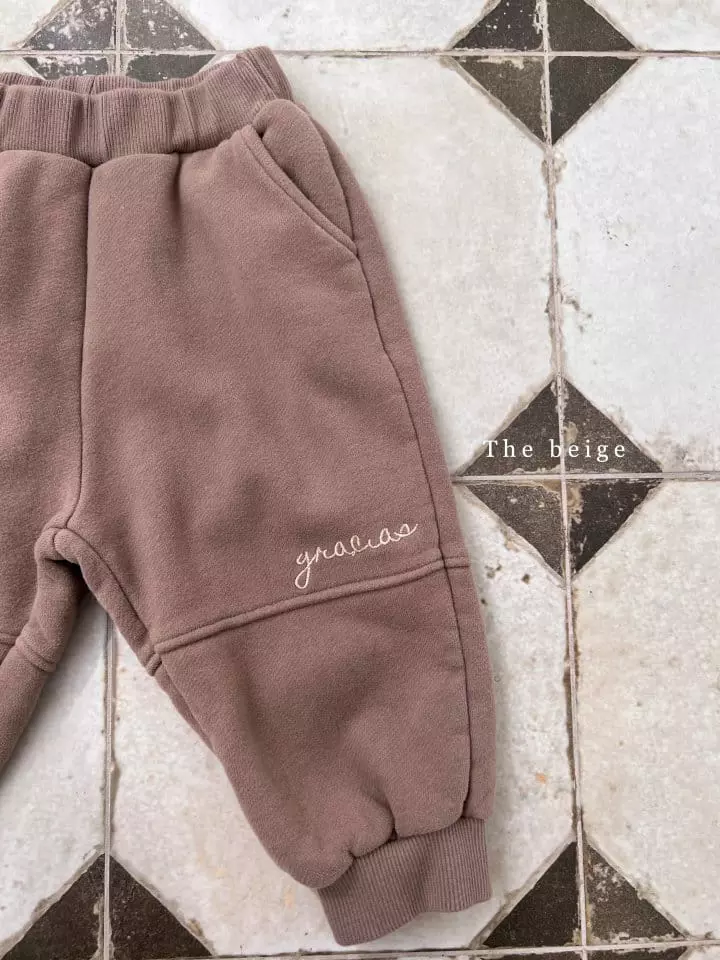 The Beige - Korean Children Fashion - #designkidswear - Fleece Slit Pants - 5