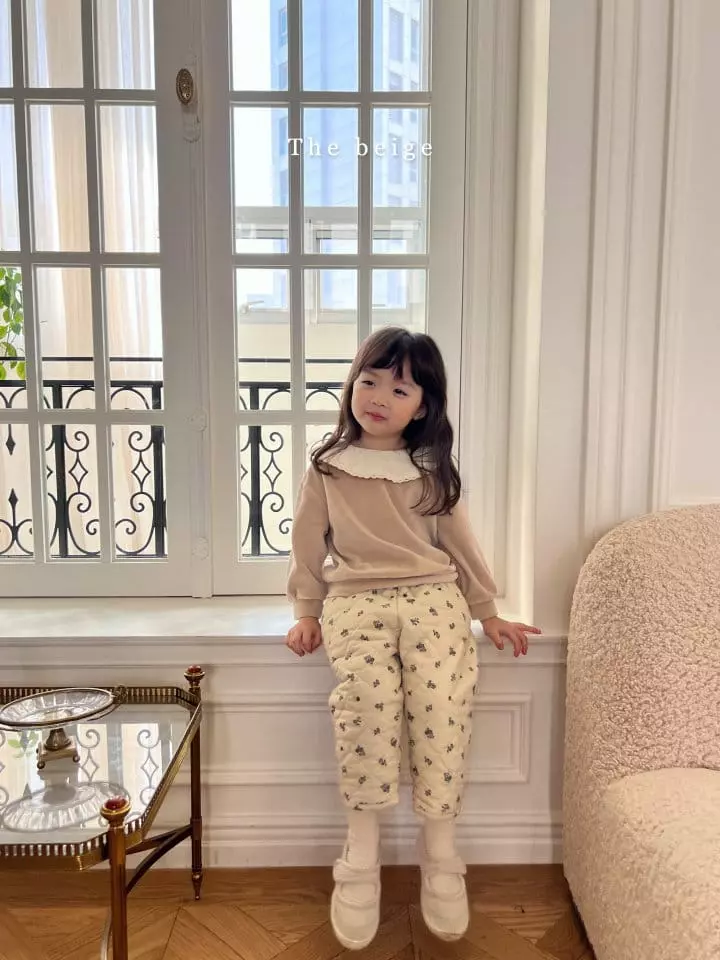 The Beige - Korean Children Fashion - #designkidswear - Flower Quilting Pants - 7