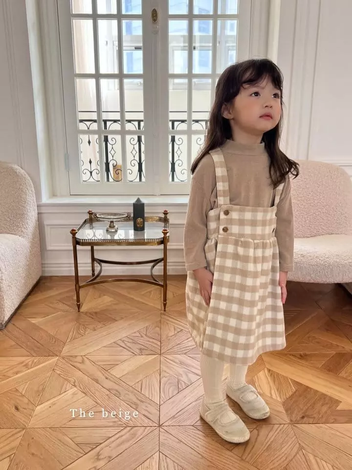 The Beige - Korean Children Fashion - #designkidswear - Wrap Dungrees Skirt - 6