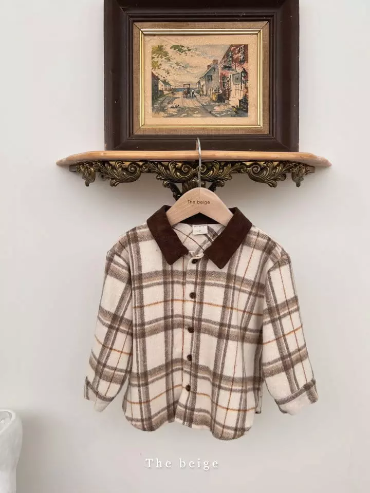 The Beige - Korean Children Fashion - #discoveringself - Check Label Shirt