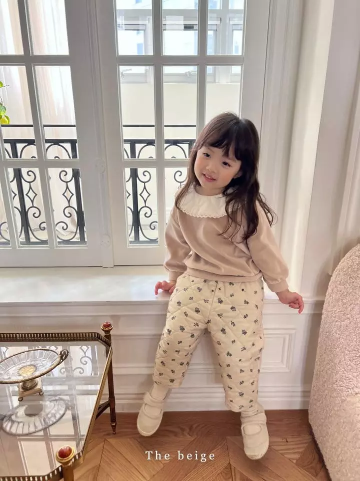 The Beige - Korean Children Fashion - #discoveringself - Flower Quilting Pants - 8
