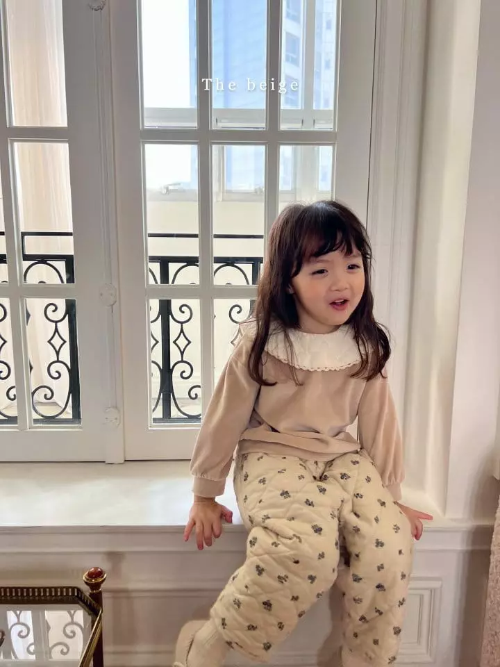 The Beige - Korean Children Fashion - #fashionkids - Flower Quilting Pants - 9