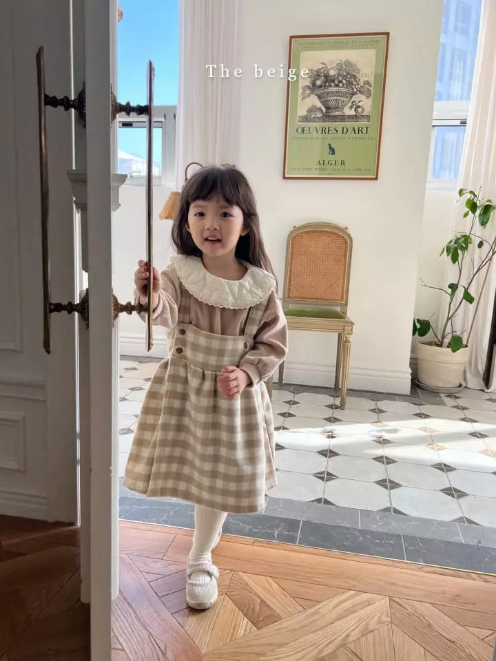 The Beige - Korean Children Fashion - #fashionkids - Wrap Dungrees Skirt - 8