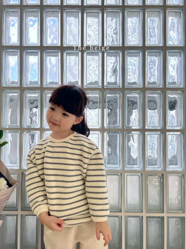 The Beige - Korean Children Fashion - #kidsshorts - Stripes Piping Tee - 12