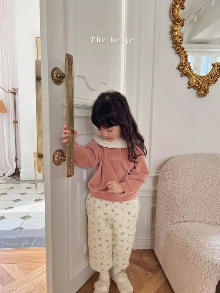 The Beige - Korean Children Fashion - #kidsshorts - Flower Quilting Pants - 10
