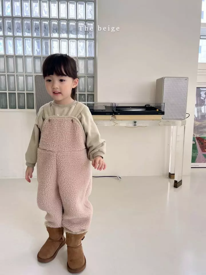 The Beige - Korean Children Fashion - #kidzfashiontrend - Fleece Dungarees Pants - 11