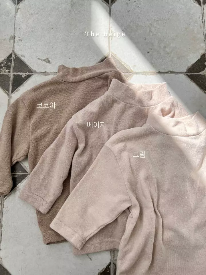 The Beige - Korean Children Fashion - #kidzfashiontrend - Half Turtleneck Tee